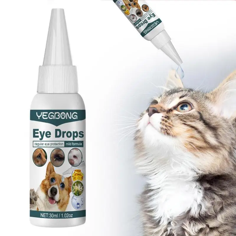

30ml Cat Eye Treatments Drops To Remove Tear Marks Relieve Eye Itching Cleansing Eye Drops Fewer Applications Needed for Dogs