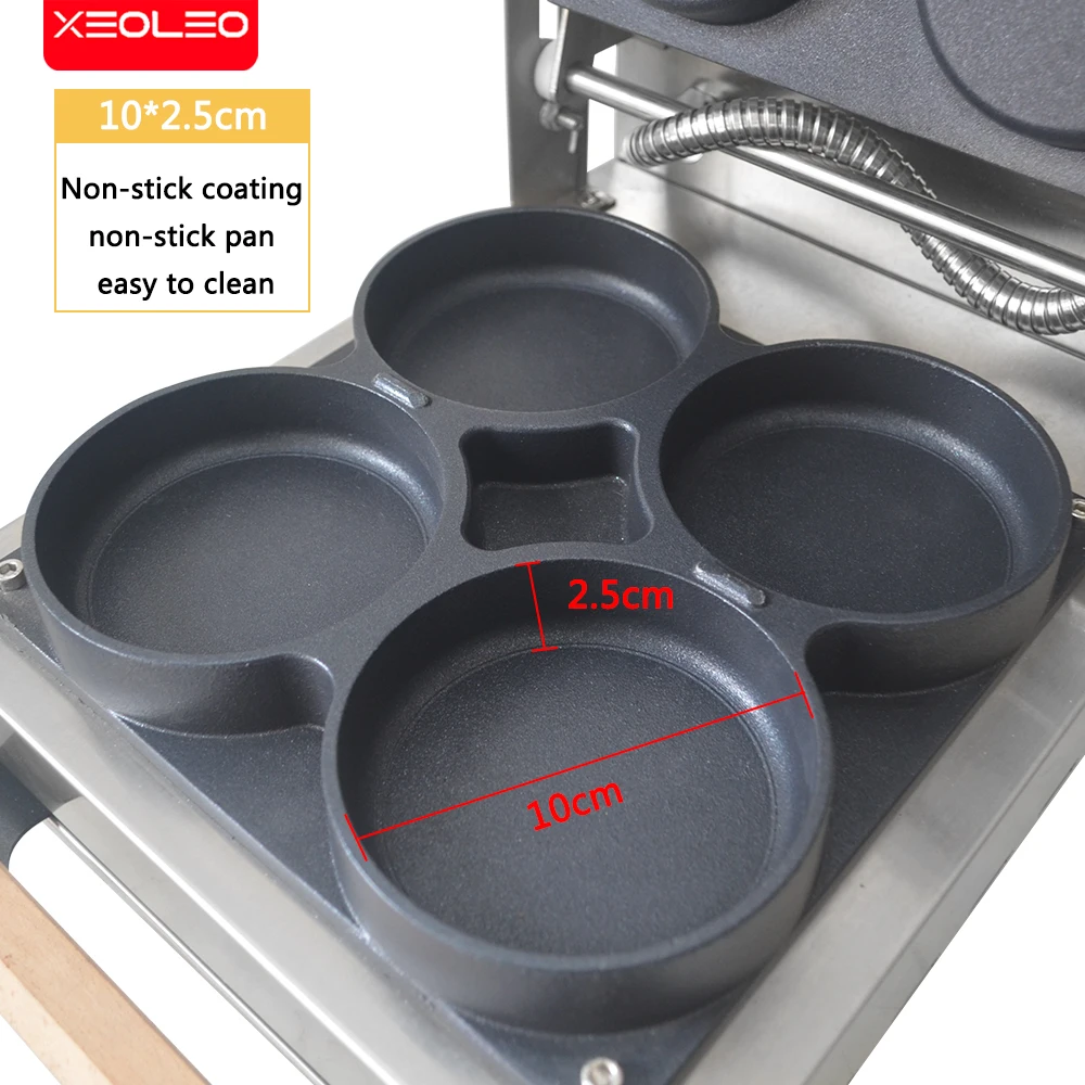 XEOLEO Commercial Pizza Maker 3000W Crepe Maker Pizza 4 Mini Machine Multifunctional Pancake Machine Non-stick
