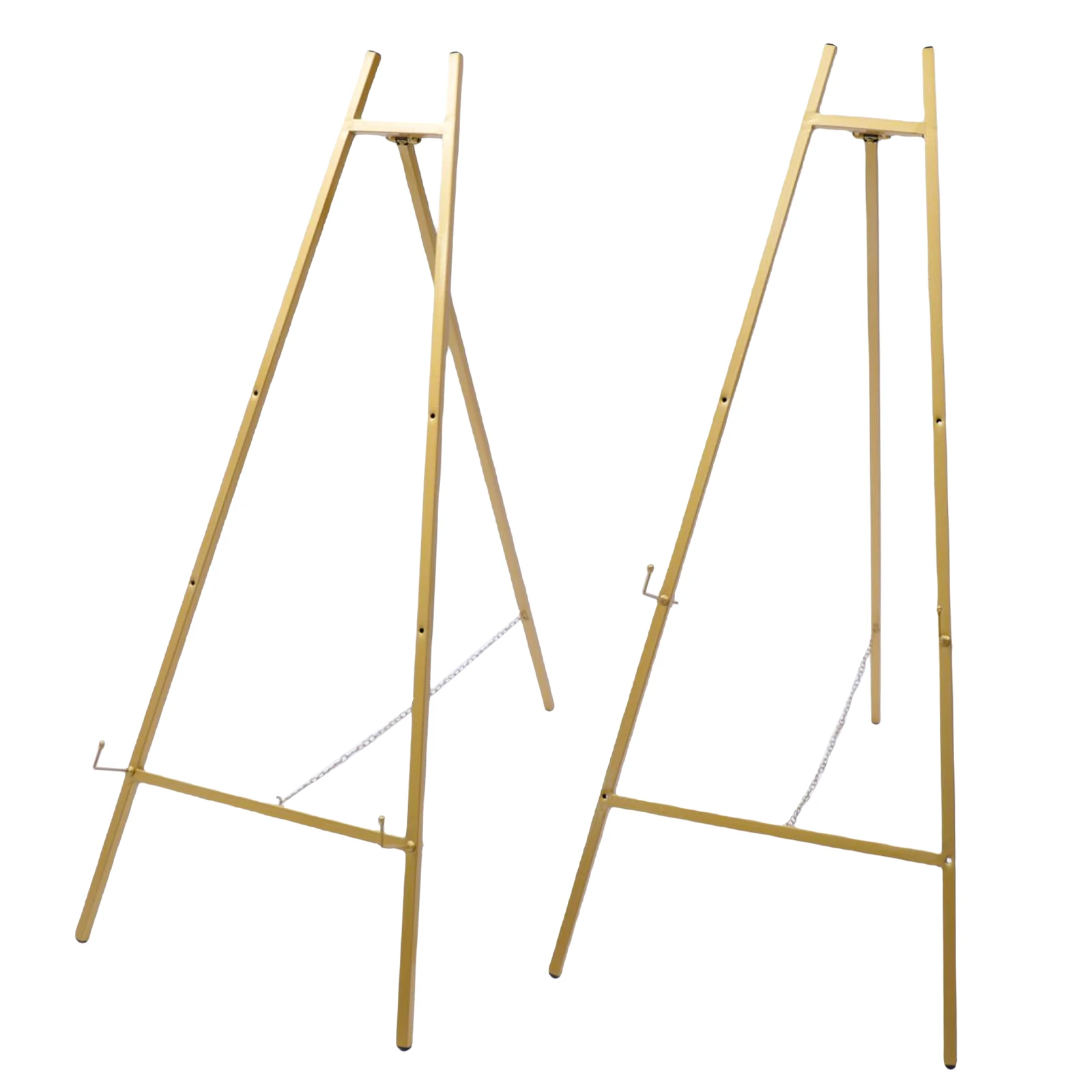 Gold Wedding Easel Stand 2PCS Drawing Poster Display Adjustable Angle Height