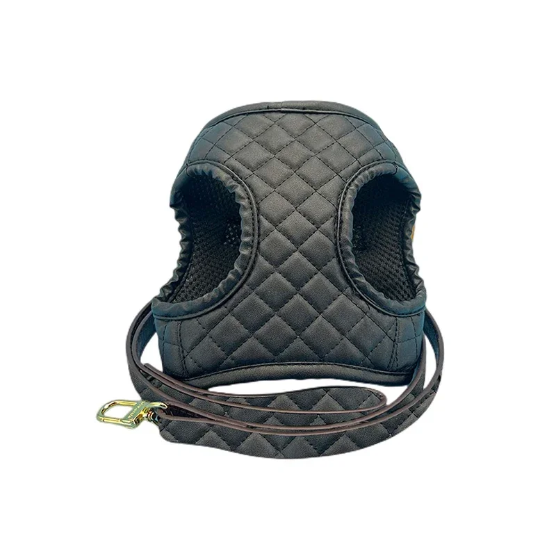 

Модный регулируемый ремень из искусственной кожи в клетку для собак, аксессуар для прогулок на открытом воздухе LC0297