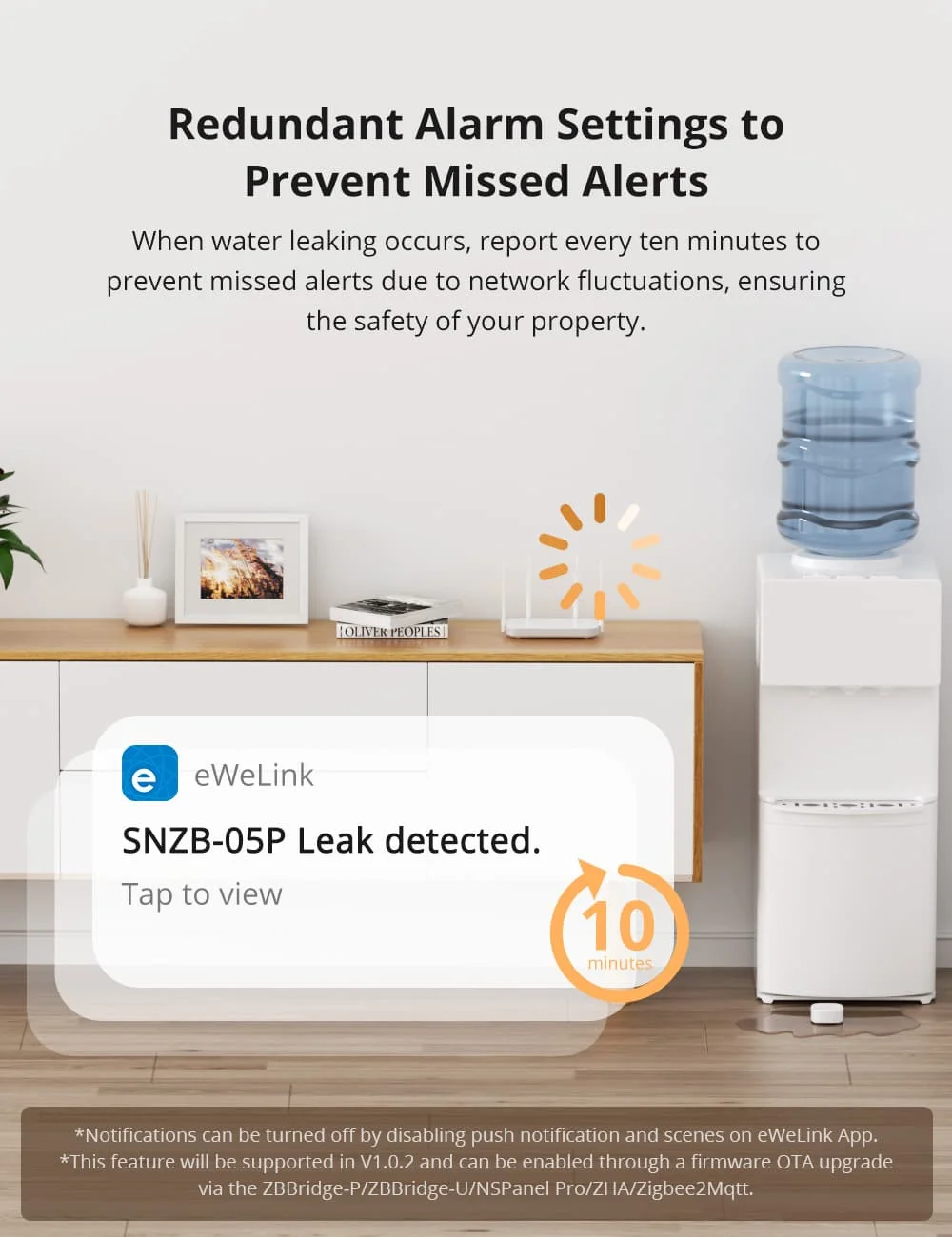 SNZB-05P Zigbee 3.0 Water Leak Detector 5 Years Lifetime IP67 Waterproof Smart A