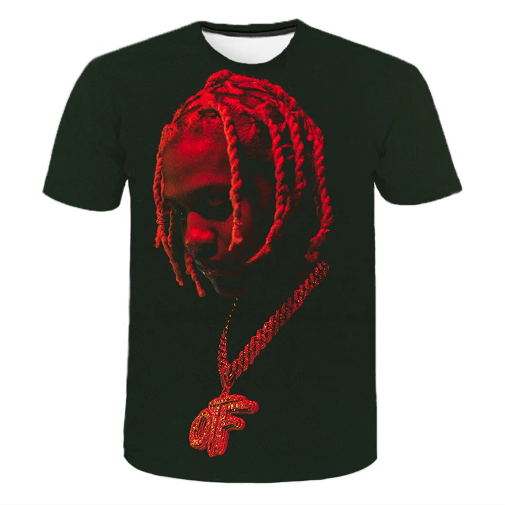 

2023 Summer New Men's Fashion Casual Round Neck Short Sleeve Top Rap Trend Youth 3D Digital Printing Loose Plus Size T-shirt