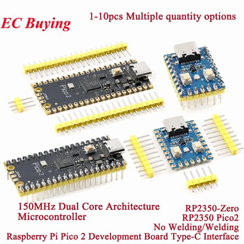 RP2350-Zero Raspberry Pi Pico2 Pico 2 Mini-Entwicklungsplatinenmodul 150 MHz Dual-Core-Mikrocontroller RP2350A Typ-C-Schnittstelle