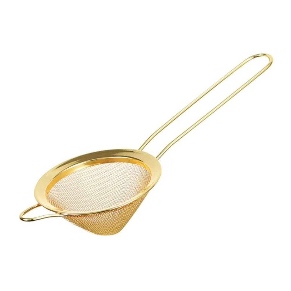 Colino Da Tè In Acciaio Inossidabile Tissting – Filtro A Rete Fine Con Manico A Doppia Ala, Per Casa E Ufficio, Colore Oro
