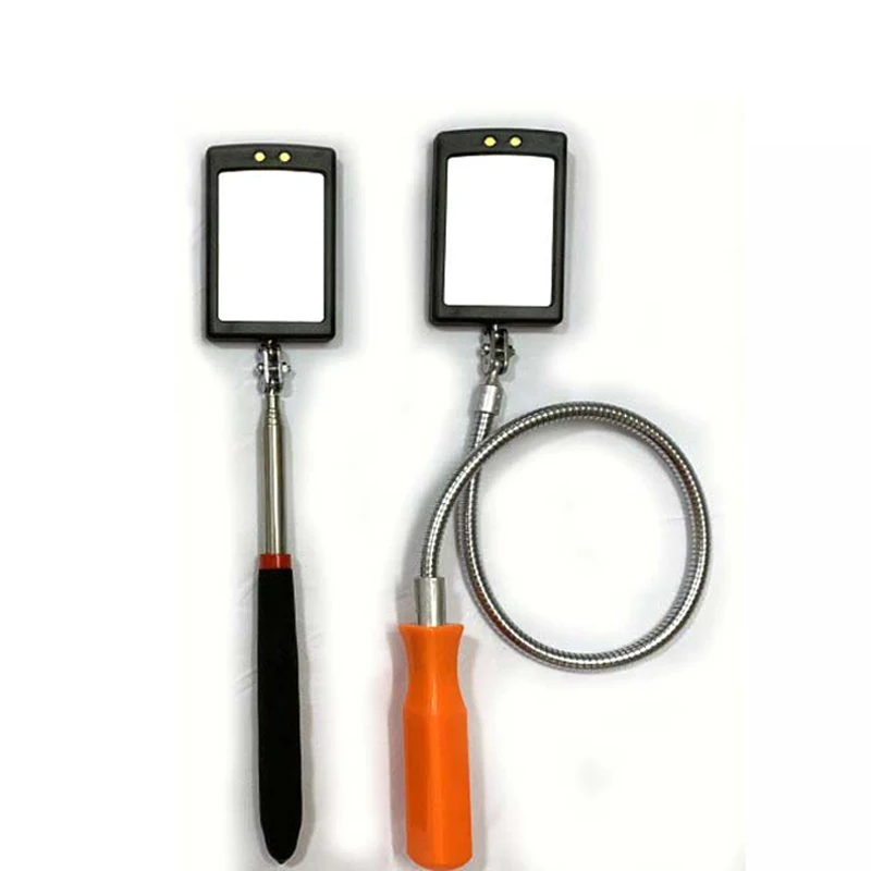 Car Inspection Mirror Car LED Light Extendible Inspection Mirror Endoscope Car Chassis Angle View Automotive Telescopic Detection Repair
