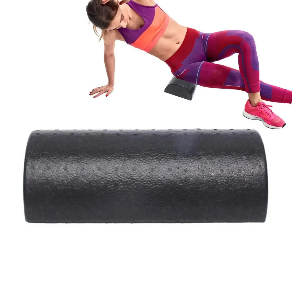 1pc 30cm Half Round EVA Foam Roller For Yoga Pilates Sport Fitness Equipment Balance Pad Yoga Blocks With Massage Floating Point
