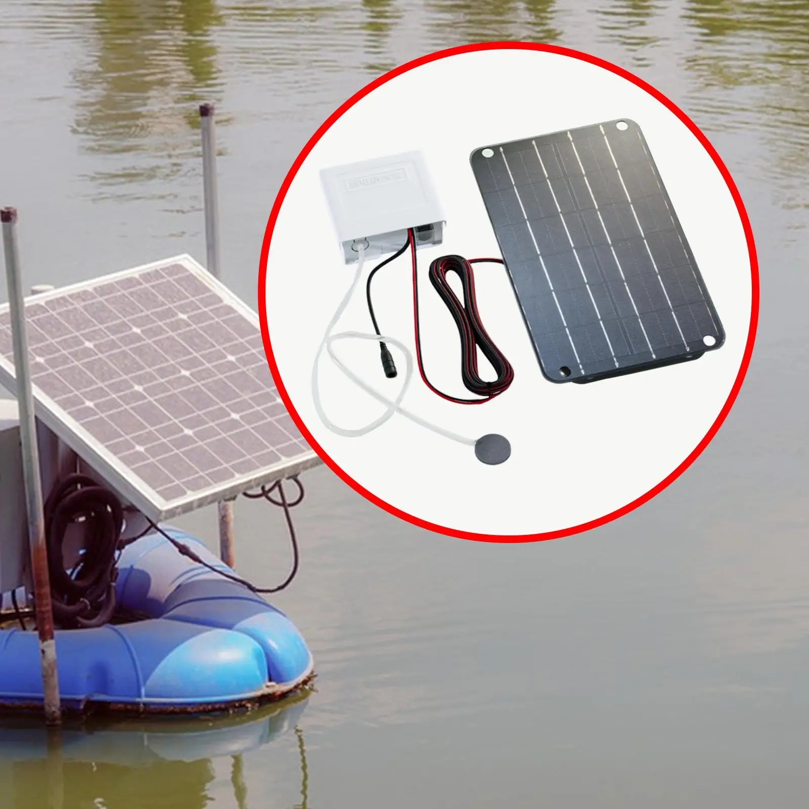 

Solar Powered Pond Pump Waterproof 6V Aquarium Air Pump Oxygenator for Aquarium Stock Tank Hydroponics Outdoor Small Fish Pond