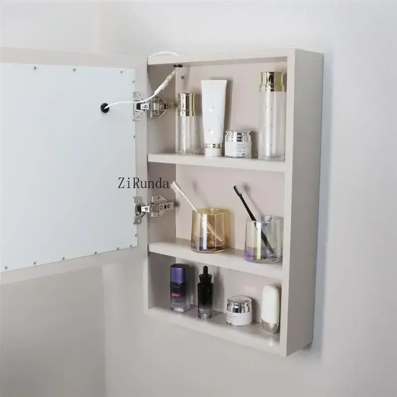 Smart Bathroom Mirror Cabinet Aluminum Alloy Lavatory Locker Wall Hanging Mirror Cabinet Bathroom Furniture Armario Ba&ntilde;o FYBC