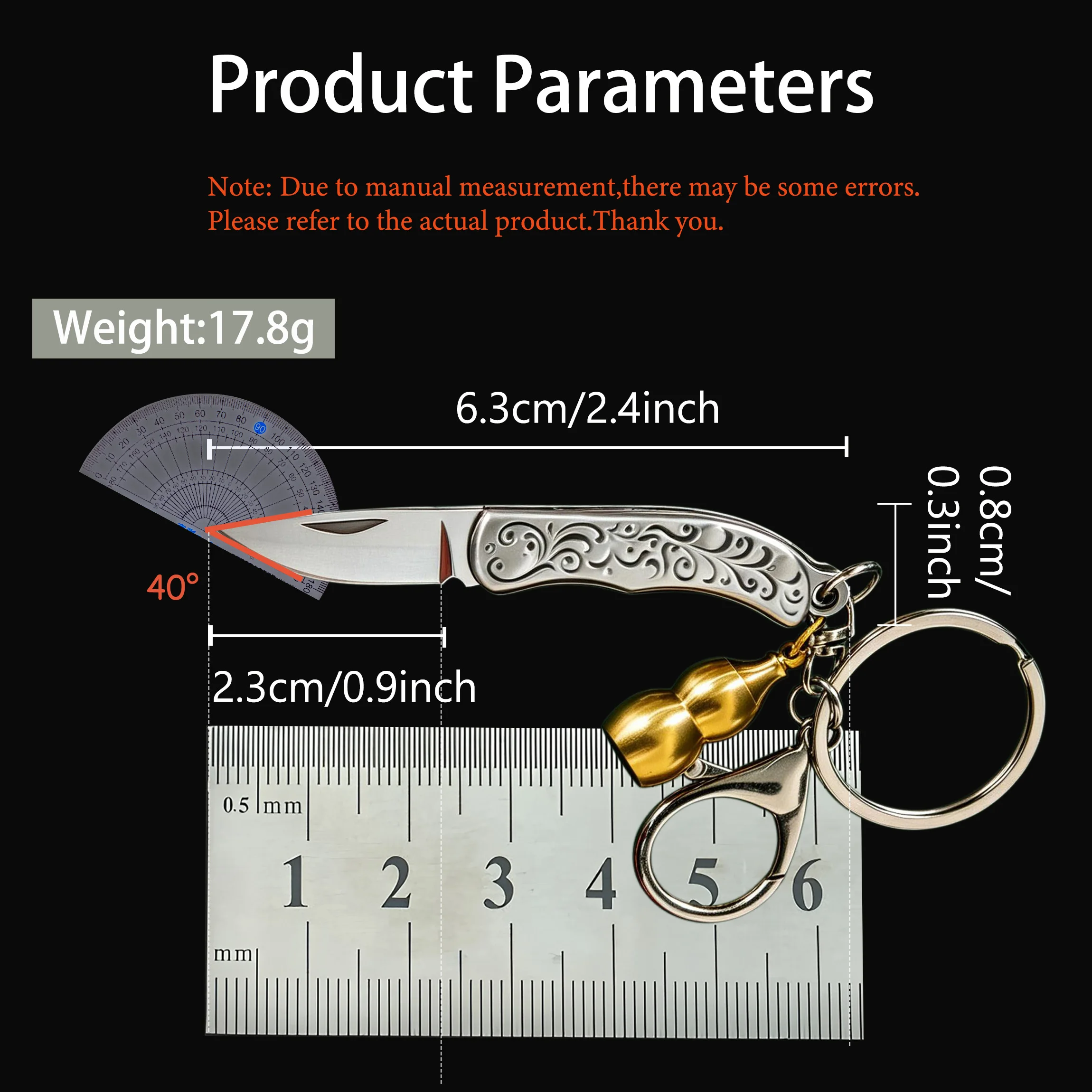 1PC, 미니 포켓 접이식 칼 다기능 EDC 유틸리티 나이프 야외용 열쇠고리 절단 도구 개봉 공예 칼날 도구