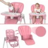 SEJOY Baby High Chair Infants Folding Convertible Removable Tray Adjustable Seat 3