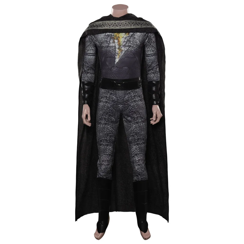 

Black cosplay Adam Teth Adam Cosplay Costume Outfits Jumpsuit Cloak Halloween Carnival Suit