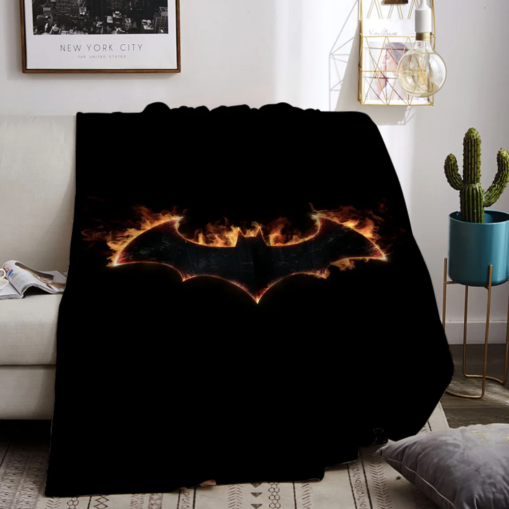 Batmans Fluffy Soft Blankets Characters Summer Blanket Bed Throws Blankets for Sofa Luxury Bedding Knitted Plaid Home Interior hand knitted blanket