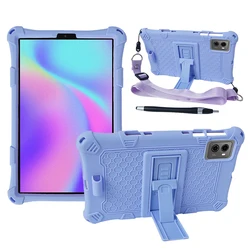 Universale Zachte Siliconen Tablet Hoes met Kickstand en Schouderriem, 8,8 Inch Cover