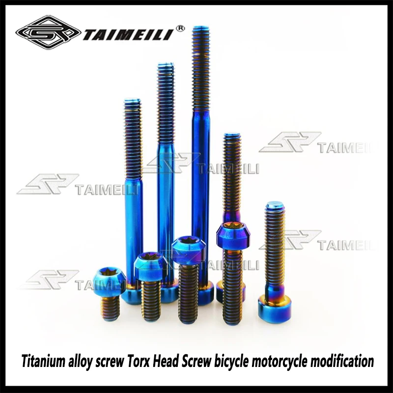 TAIMEILI 티타늄 합금 나사, 오토바이 개조용 Torx 헤드 나사, M6x..