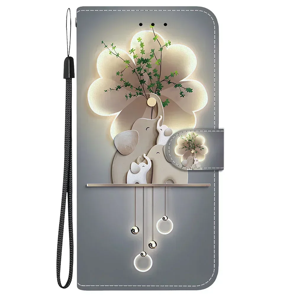 Elegant Butterfly Flower Pattern Leather Wallet Flip Case Phone Cover