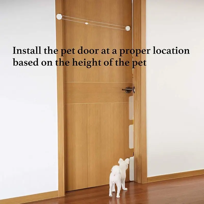Cat Door Automatic Lockable Pet Dog Cats Door Dog Pet Opener With Adjustable Bungee Cord Safety Gate For Room cat door pet door