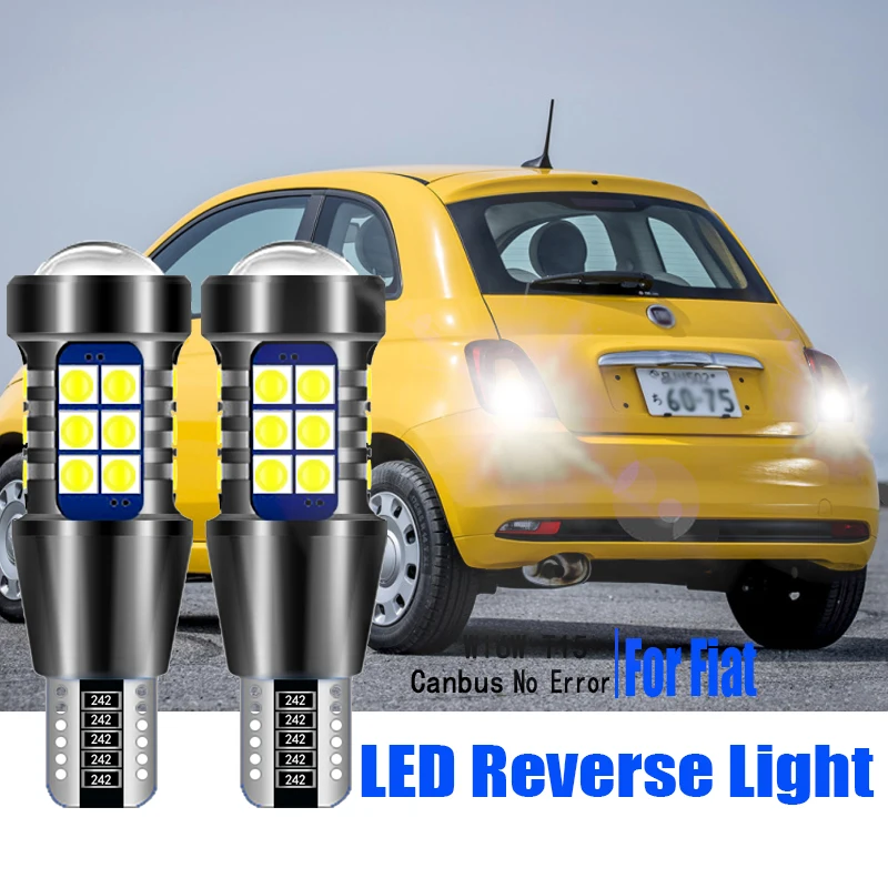 

2pcs T15 Canbus Free Error LED Reverse Light Bulb W16W Backup Lamp For Fiat 500 500C 500L Ducato Panda Punto Tipo 2015 2016 2017