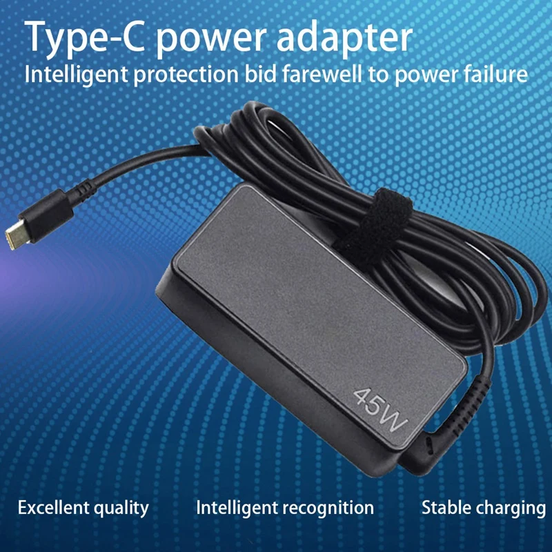 레노버 노트북 충전기, USB C타입 전원 어댑터, 20V2.25A 에 적합, 45W