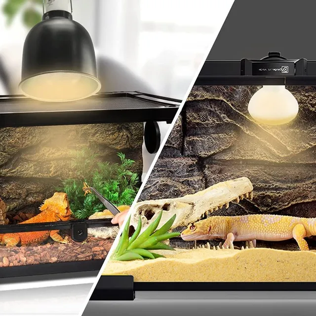 Reptile Heating Lamp UVA+UVB Turtle Basking UV Light Bulbs Lizard Reptile Pet Daylight Lamp Amphibians Temperature Controller 6