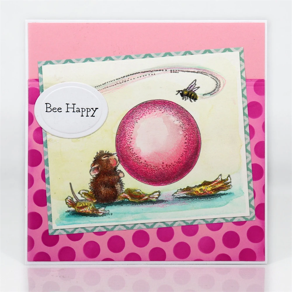 Cute Cartoon Naughty Mouse Clear Stamps DIY Craft Making Card Photo Album Scrapbooking Decoration Transparent Stamps Templat clear rubber stamps