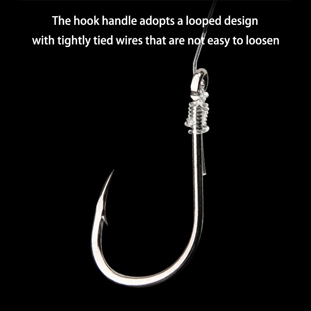 Description Picture 6 of item1000PCS With Box Fish Hook Set High Carbon Steel All for Fishing Tools Hirisi Carp Fishing Sets Accessories Hooks Goods Items