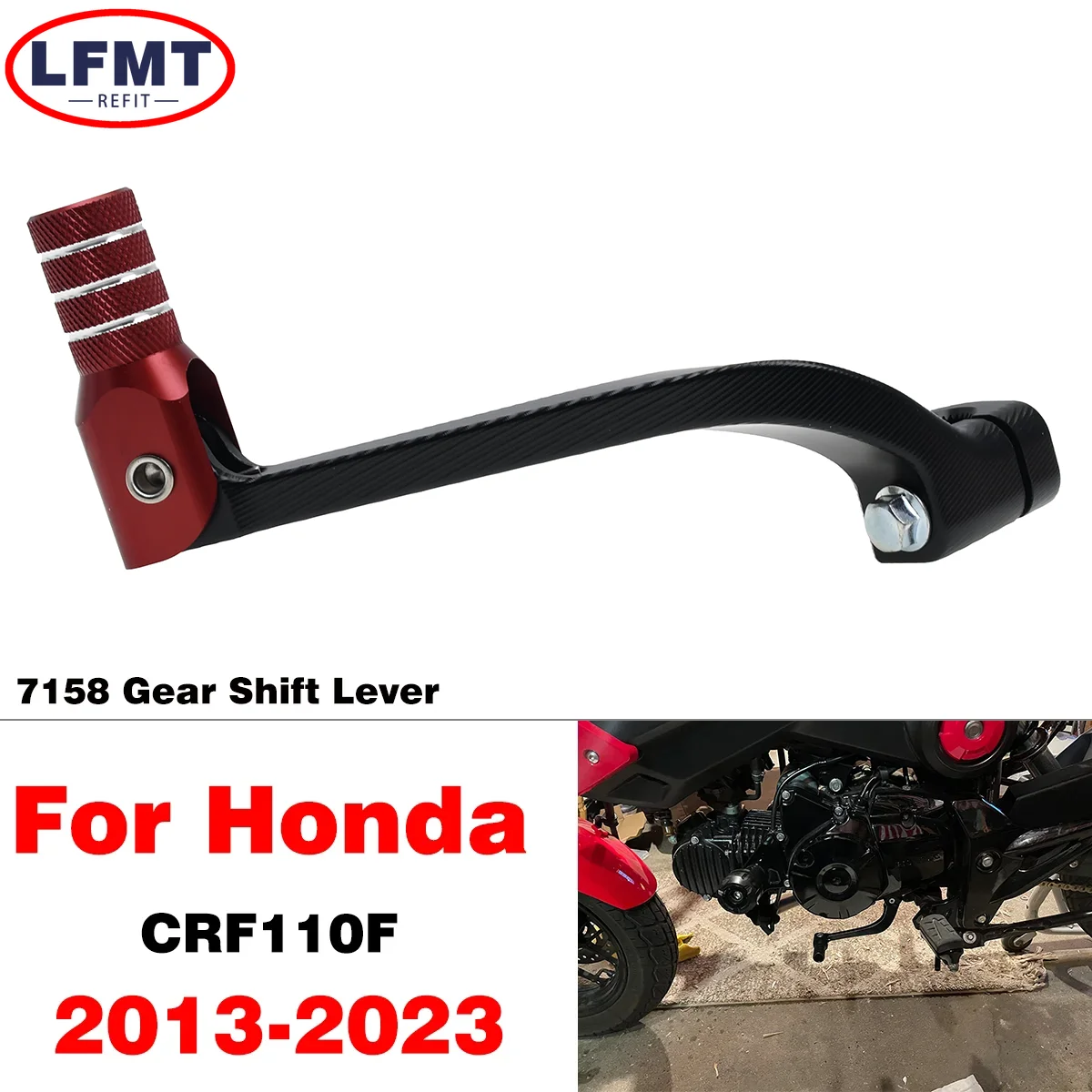 Motorcycle CNC Folding Aluminum Gear Shift Lever For Honda CRF110F CRF 110F 2013 2014 2015 2016 2017 2018 2019-2023 Dirt Bike