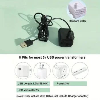 5V USB Powered Whisper-Quiet Automatic Pet Water Fountainfor Cats dog - Food-Grade Pp Material, Low Voltage Operation 6