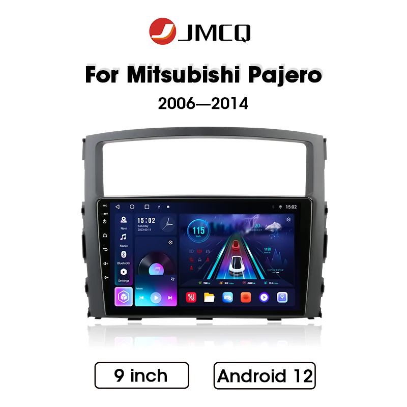 

JMCQ Car Stereo Radio For Mitsubishi Pajero 2006 - 2014 2din Android 12 Wireless Carplay Auto Multimidia Video Player Head Unit