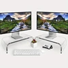 1pc Acrylic Monitor Notebook Holder, Transparent Height Increasing Shelf Storage Rack, Home Use Display Stand 3