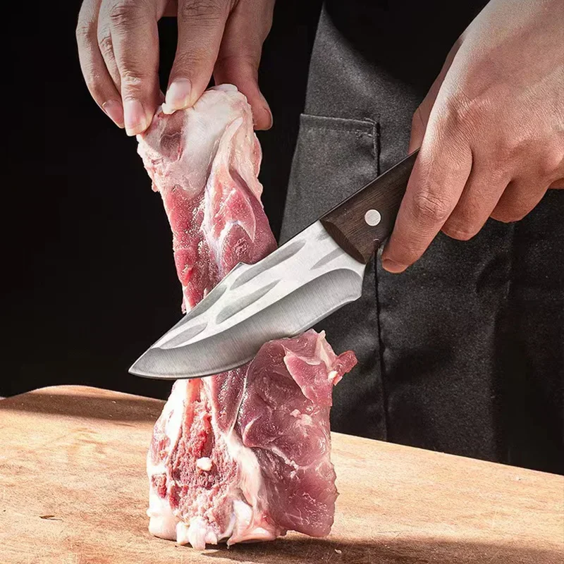 Kitchen Knife Stainless Steel Boning Handmade Forged Fruit Slicing Meat Cleaver Fish Cooking