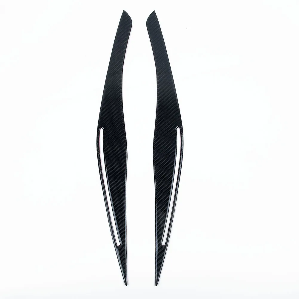 

2pcs Carbon Fiber Car Headlight Eyelid Eyebrow Trim Cover For BMW E90 E91 328i 335i 2006~2011 Universal Car Accessories