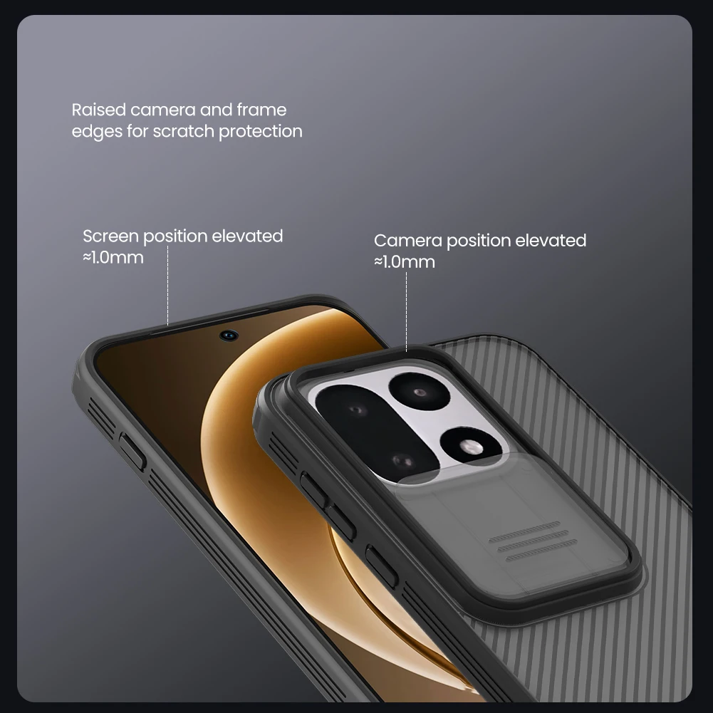 OnePlus 15 Nillkin Camshield Pro Privacy Case with 360° Lens Slide Camera Protection