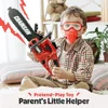 WizKidz Toy Chainsaw for Kids Pretend Play Power Tool Set with Realistic Sounds Rotating Chain Outdoor Preschool Gardening Gift 6
