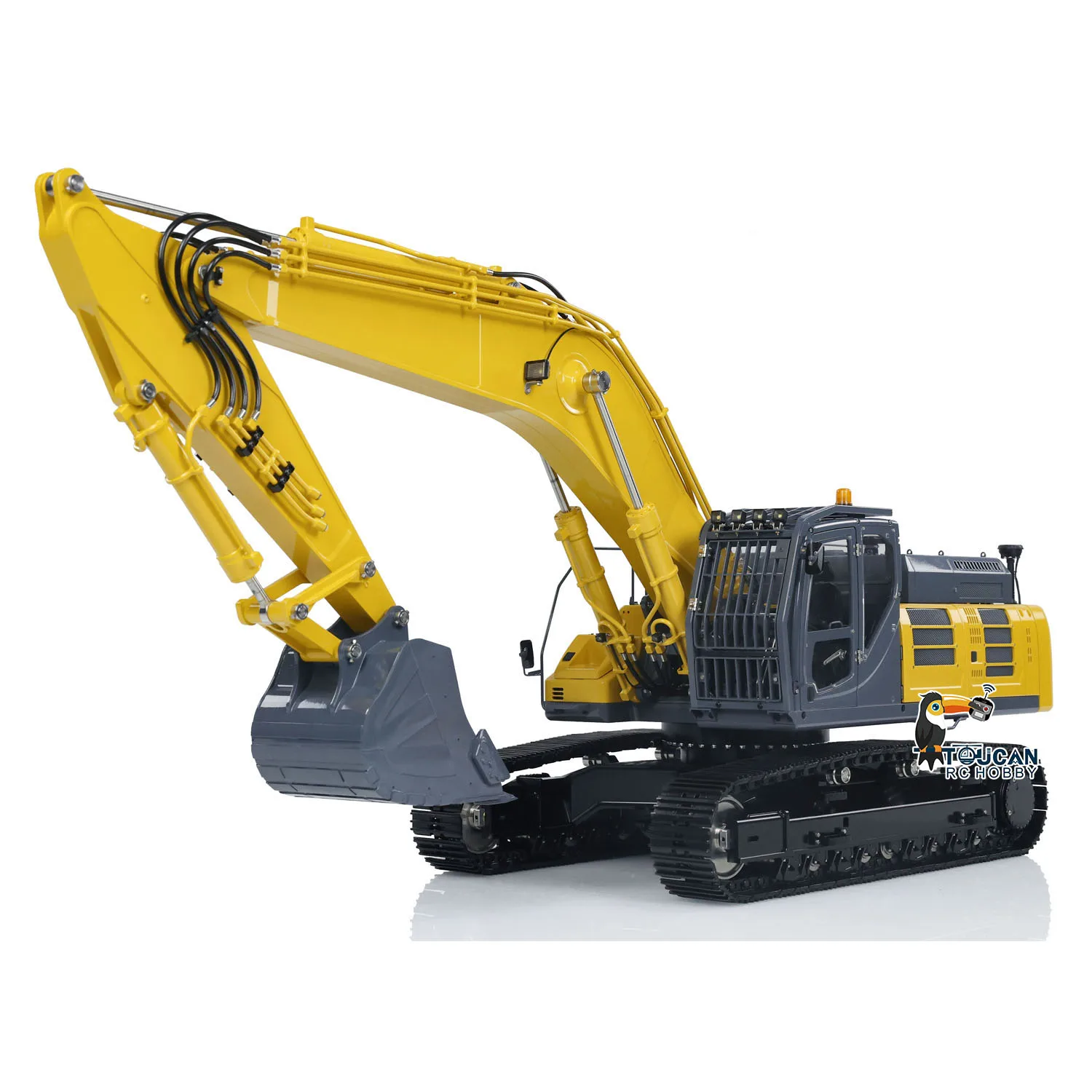 1/14 Scale LESU Black Track Painted Assembled Hydraulic RC Excavator SK500 RTR Control Engineer Vehicles Model THZH1856 4