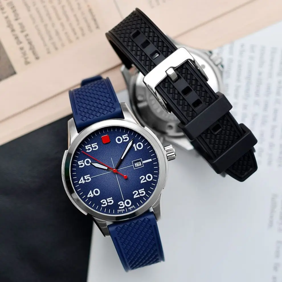 BISONSTRAP Fluororubber Watch Straps 18mm 20mm 22mm for Unisex Rubber Straps Replacement Bracelet Black Blue Brown for Samsung