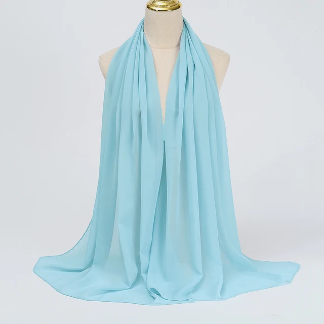 Foulard Hijab en mousseline de soie pour Femme, voile musulman ramadan ,hijab femme musulman,foulard musulmane pour femme, foulard mousseline en Jersey doux de haute qualité hijab islam voile femme musulman,70*180cm