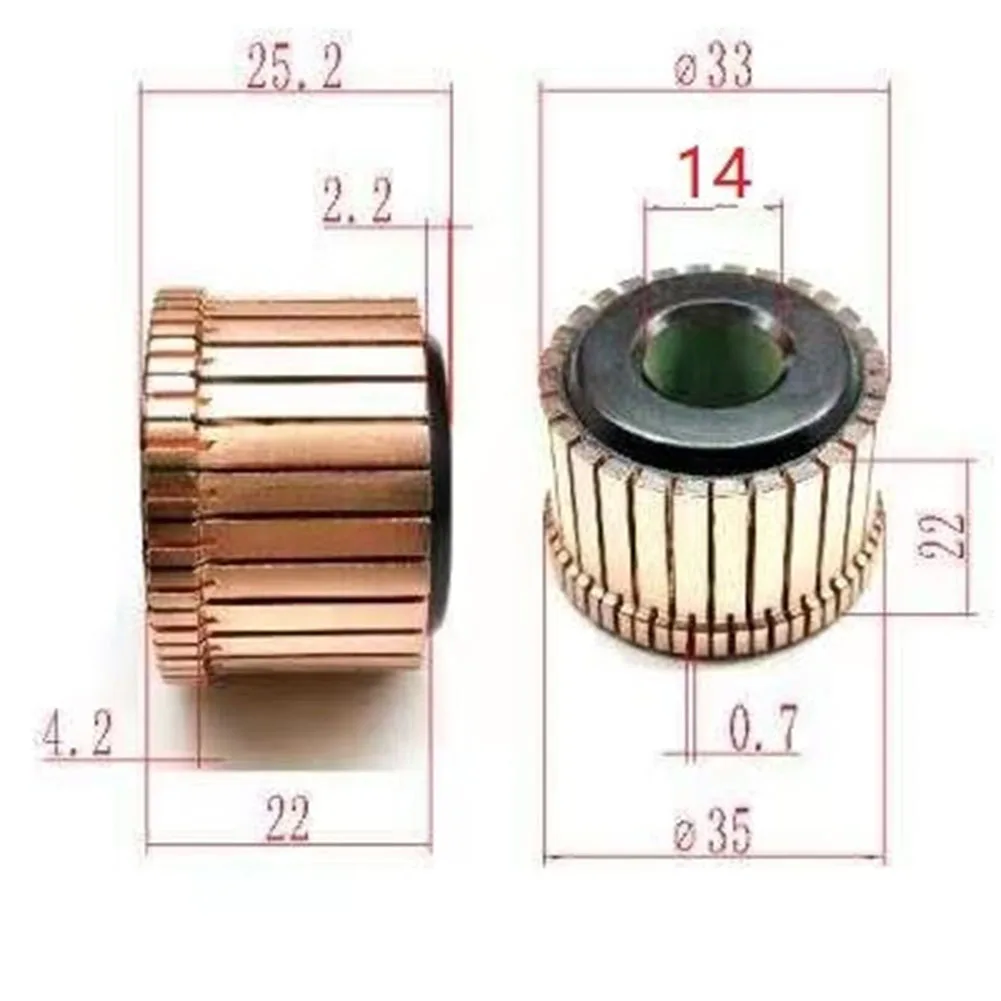 

1 шт 33P зубья 36,1x17x20,7 (20,7) мм медный канавка Электрический моторный коммутатор Электрическая механическая передача электроэнергии