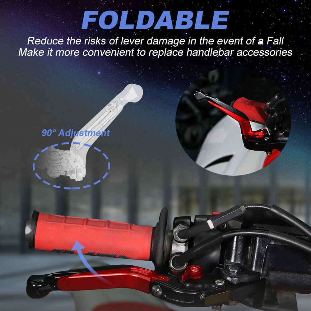 For ZERO SR/F Effortless Power 2019 2020 2021 2022 2023 Motorcycle CNC Front Handle Brake Lever Adjustable Foldable Extendable