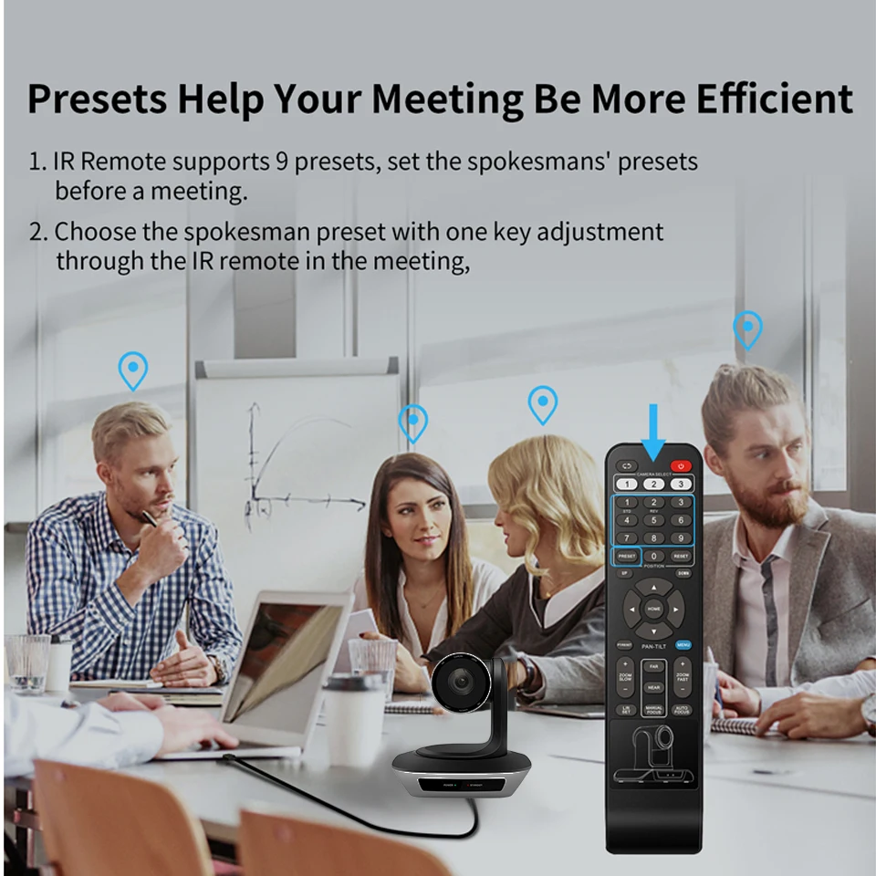Best Full HD1080P Fixed Focus 3 10 20x Zoom USB2.0 PTZ Video Conference Camera Live Streaming Broadcast Confer System Equipment