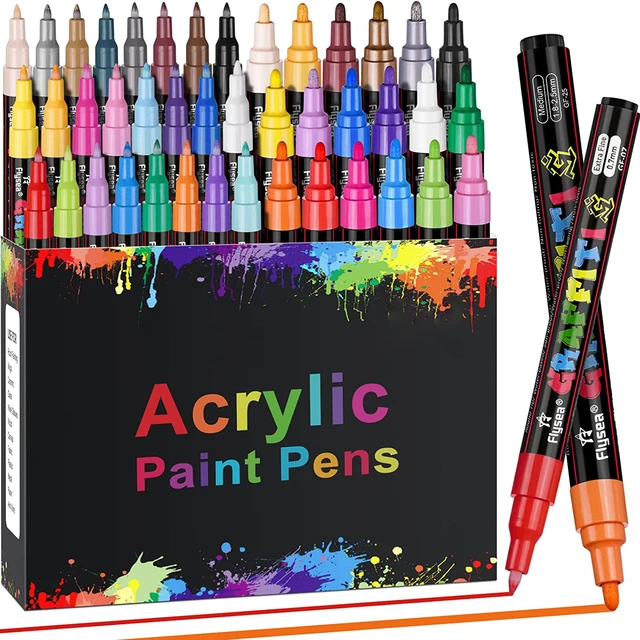Acrylic Paint Markers Paint Pens For Rock Painting Wood Canvas Plastic  Metal And Stone, Markers Pen For DIY Crafts Art Supplies - AliExpress