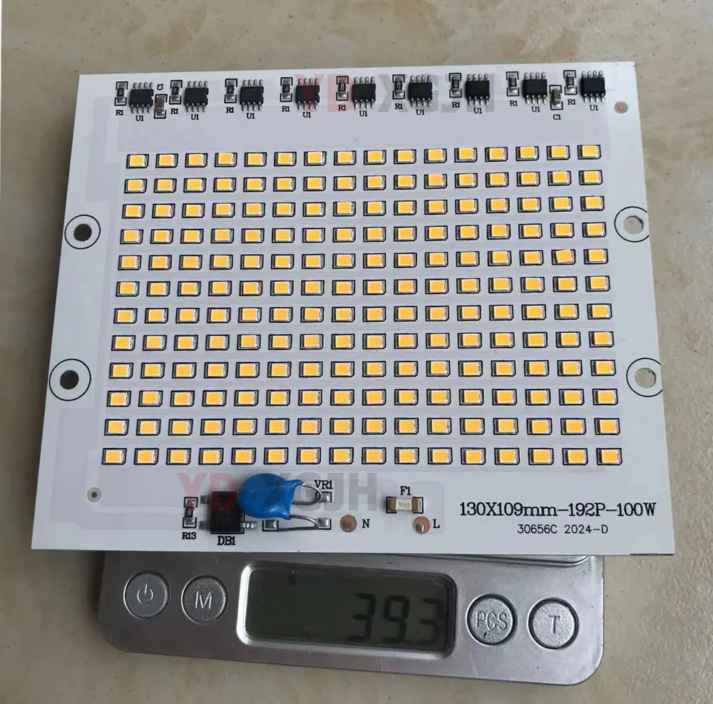 AC220V IC 드라이버 LED PCB LED 투광등 모듈 알루미늄 플레이트 화이트 6000K SMD 2835 (20W 30W 50W 100W 램프용)