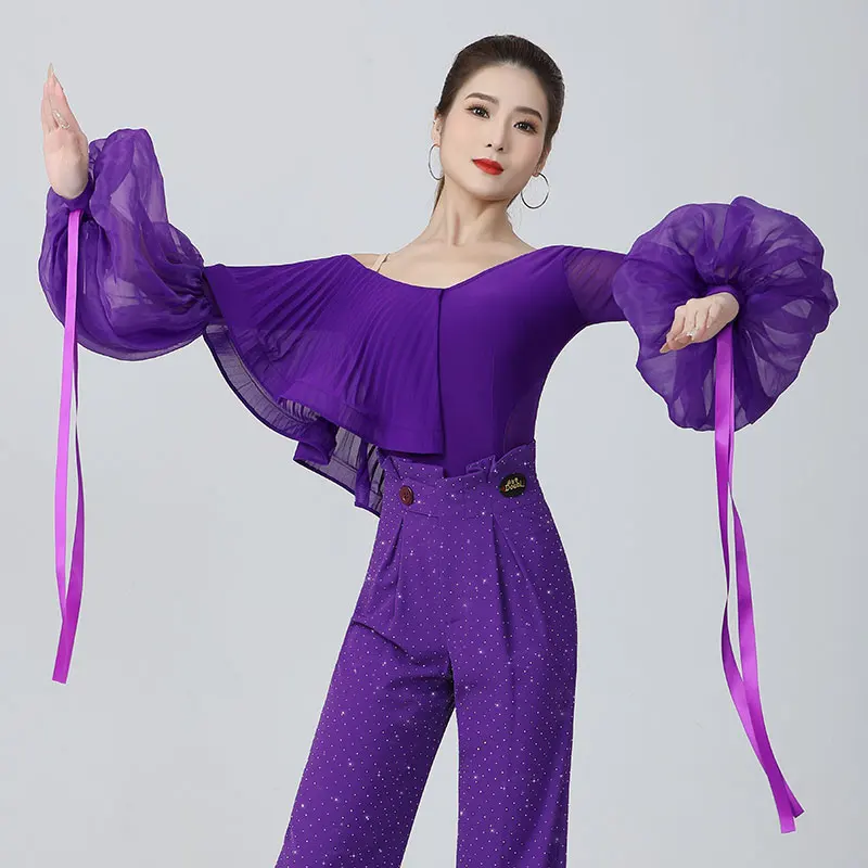 Woman Modern Dancing Clothes Women Ballroom Dancing Leotard Jumpsuit Latin Clothes Zy162-3