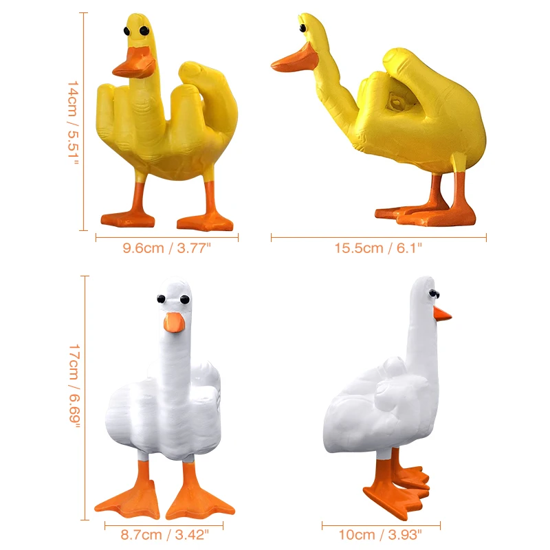 Ente Sie Mittelfinger Ente lustige kleine Ente lustiges Geschenk humorvolle Mittelfinger  Ente Harz Figur Mittelfinger Handwerk Dekor - AliExpress