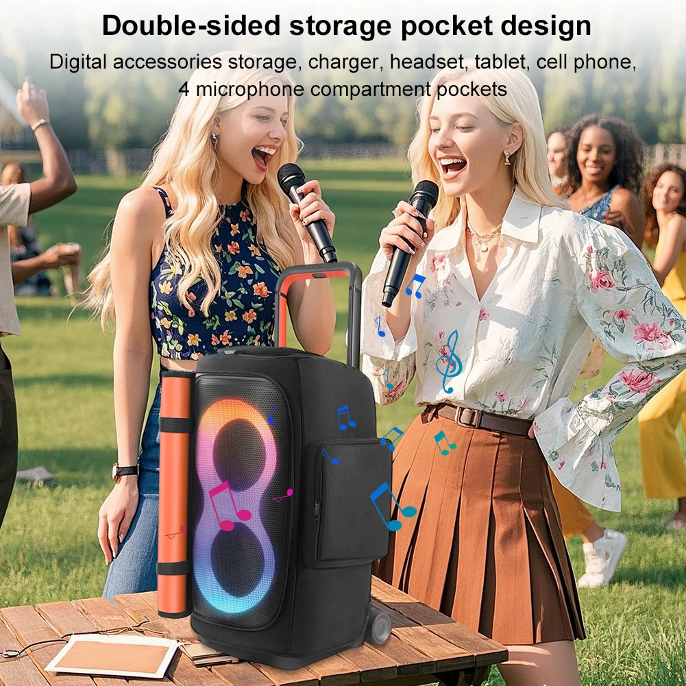 Portable Speaker Dust Case Waterproof Party Speaker Dust Cover Wear Resist Double-Sided Speaker Storage Bag for JBL PARTYBOX 520