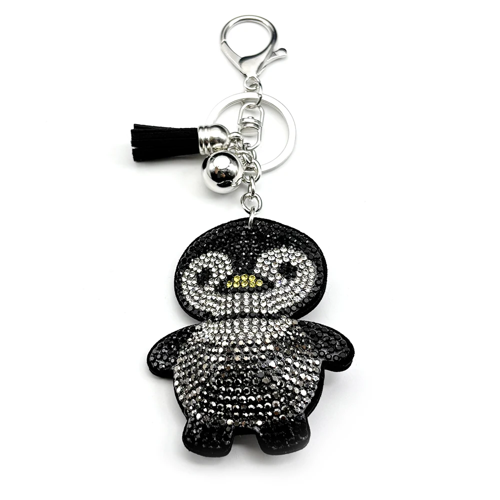 Lieblicher Pinguin-Tier-Anhänger für Damen und Herren mit Quaste, voller Glitzerkristallen, im Ozean-Stil, Schlüsselanhänger, Handtaschen-Schmuck, Geschenke – Detail 7