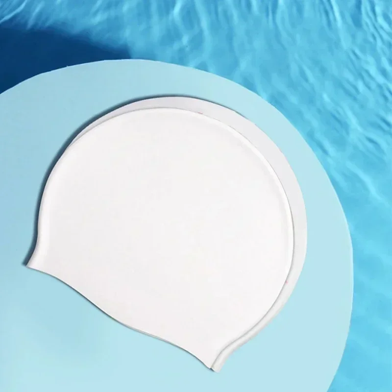 Swimming Cap Silicone Waterproof Swim hat for Men Women Adult Kids Long Hair Pool caps Diving swimming Equipment elastic cap new 4