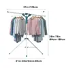 Folding Clothes Drying Rack Sturdy Tripod Clothes Drying Rack with Adjustable Height Foldable Design for Indoor/outdoor Laundry 6