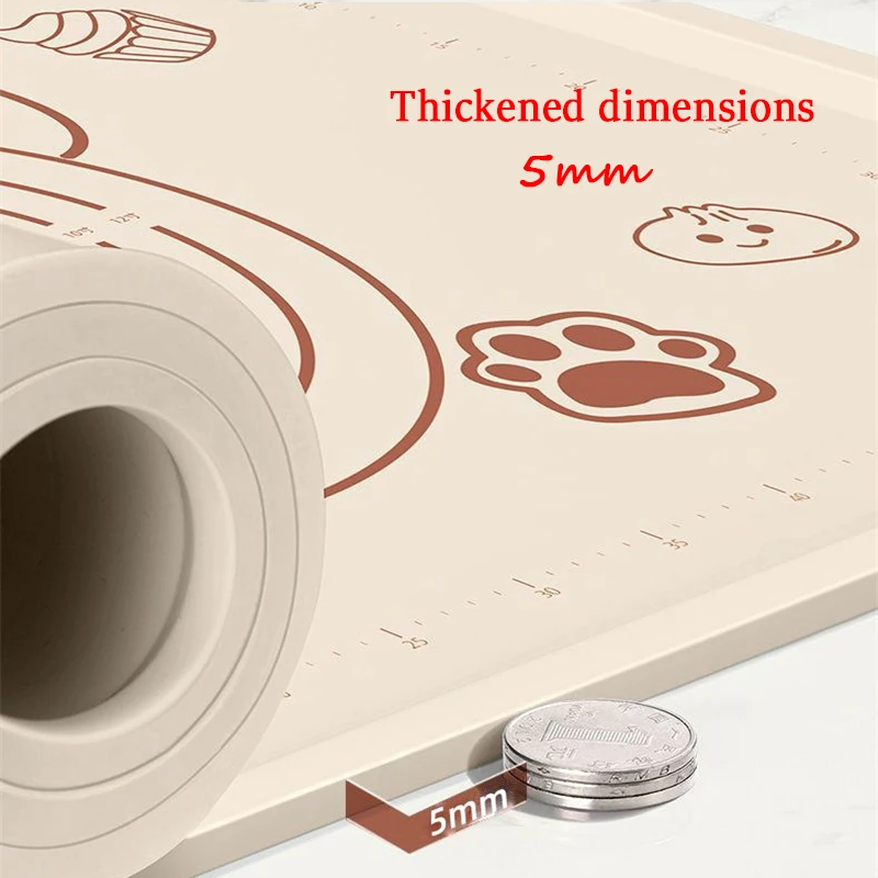 Thicken Oversize 70/65/50cm 실리콘 베이킹 매트 페이스트리 롤링 반죽 패드 주방 크레페 피자 반죽 비 스틱 팬 페이스트리 매트