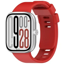 Silicone Sports Strap - Comfortable, Soft, and Breathable Replacement Wristband for Mi Band 8 Pro (Red)