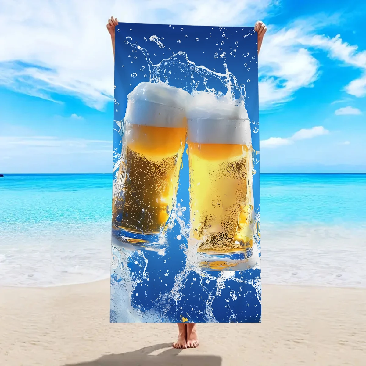 Cute Dolphin Beach Towel Quick Drying Microfibre Swimming Towel_voghion.com